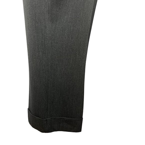 Lane Bryant Women’s dress pants size 20 wide leg zipper charcoal 3 pockets cuffe - Picture 9 of 14